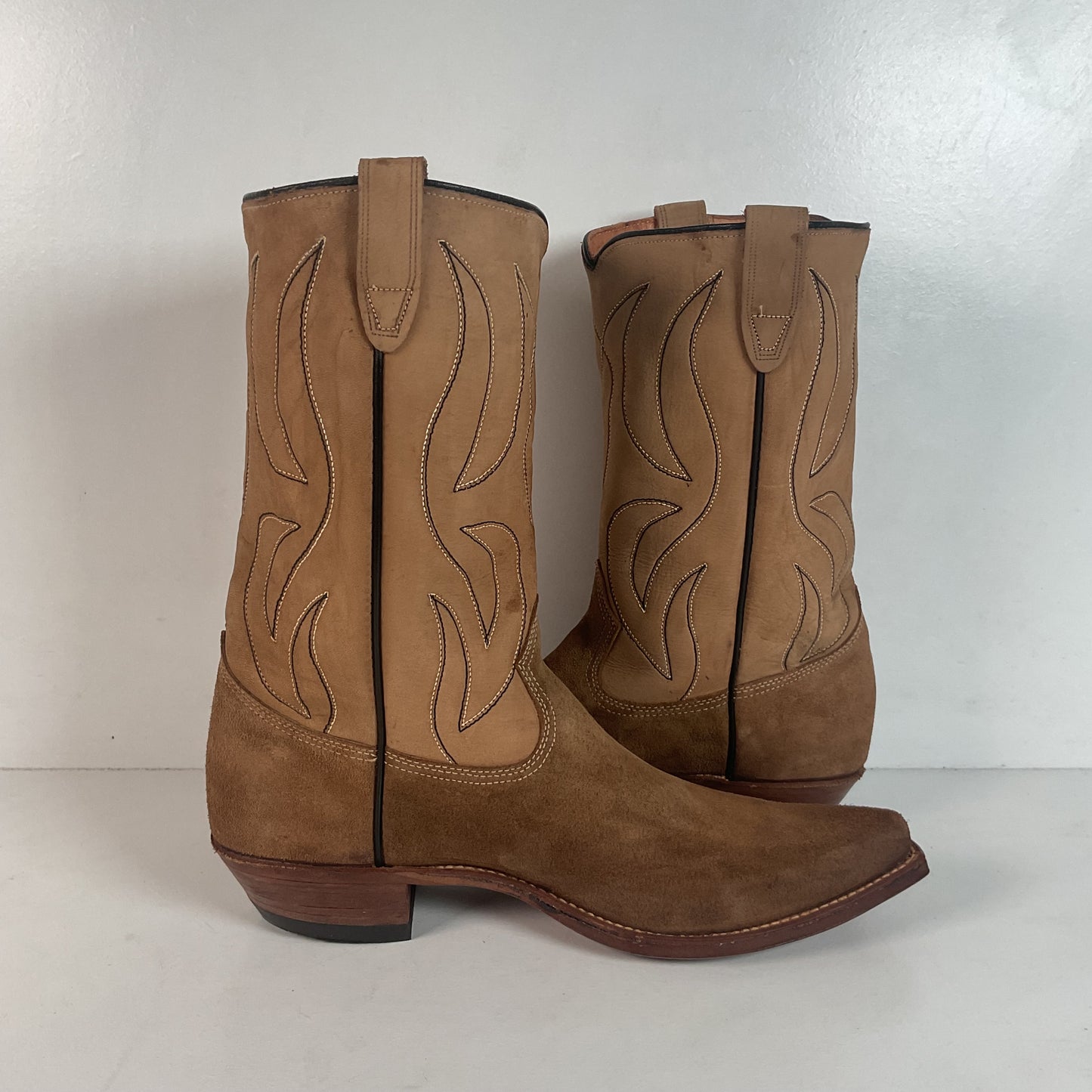 1960s Rodeo Suede Cowboy Boots 11.5 D Rough Out USA Made