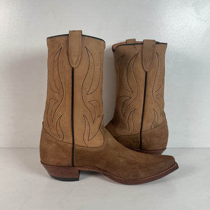 1960s Rodeo Suede Cowboy Boots 11.5 D Rough Out USA Made