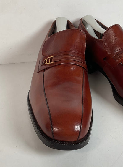 Vintage Florsheim Imperial Horsebit Loafers 9 C Burnished Brown