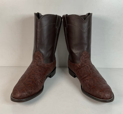 Vintage Larry Mahan Elephant Roper Cowboy Boots 10.5 E Exotic