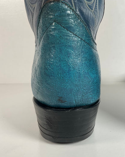Vintage Hondo Antelope Cowboy Boots | Exotic | Powder Blue | Men’s 11 D