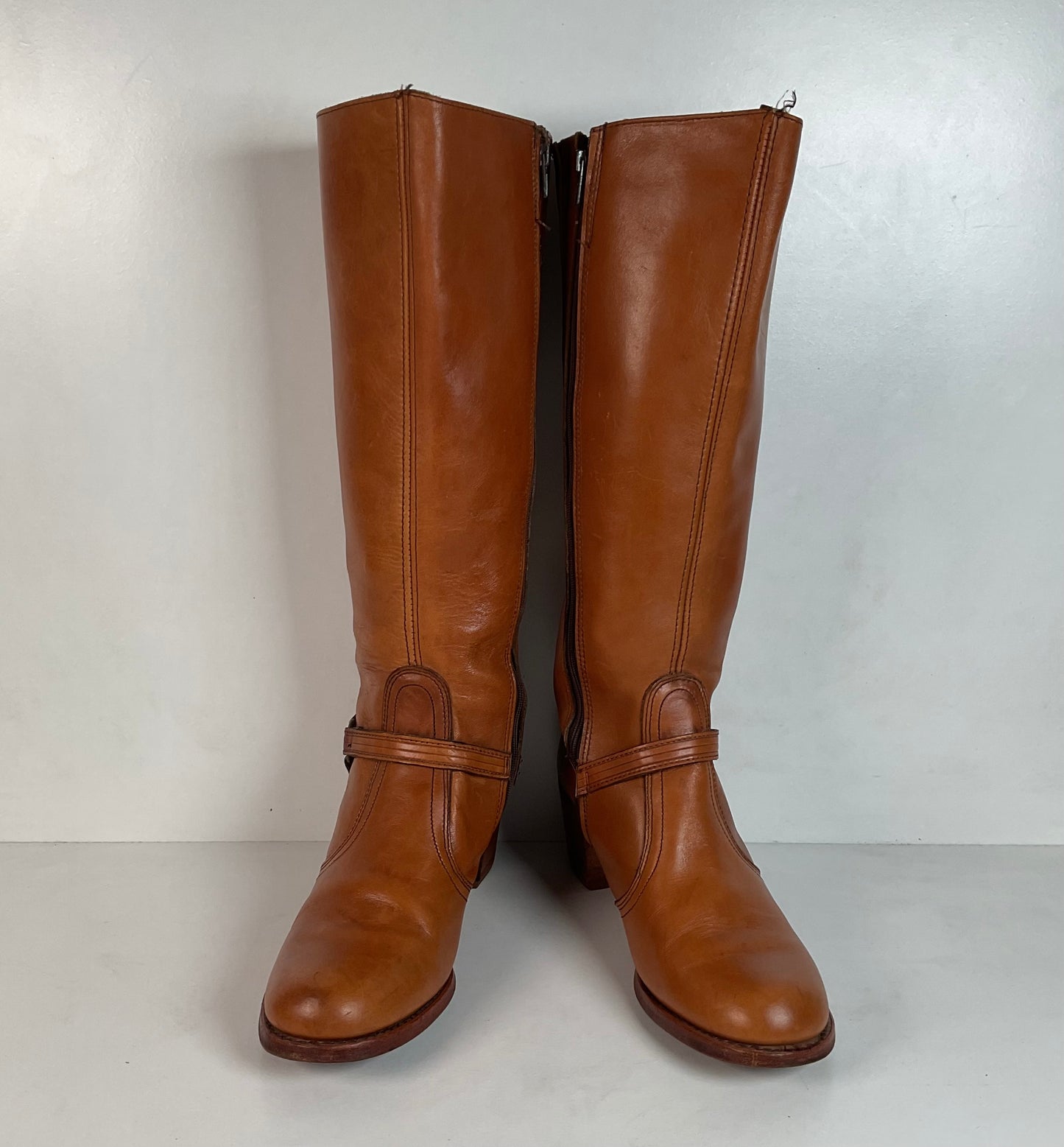 Vintage Women’s Dexter Chunky Harness Boots 11 M USA Made Campus