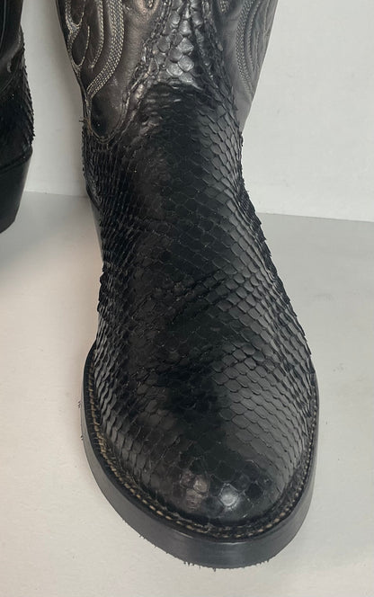Vintage Tony Lama Anaconda Cowboy Boots | Snakeskin | Gold Label | Exotic | 9 D