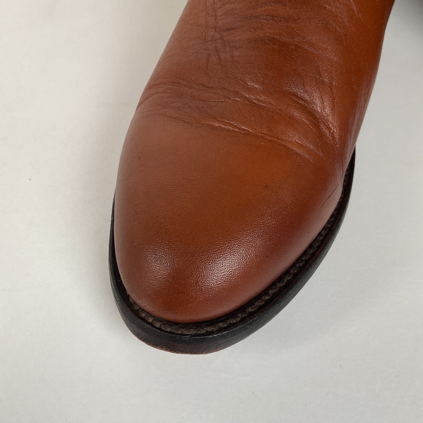Lucchese 2000 Roper Boots | USA Made | Brown Calf | Men’s 9.5 D
