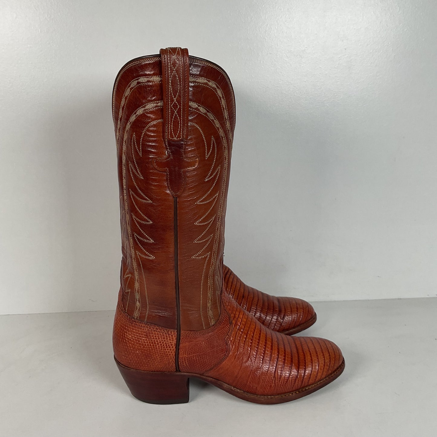 Vintage Lucchese San Antonio Cowgirl Boots | Teju Lizard | 6.5 B