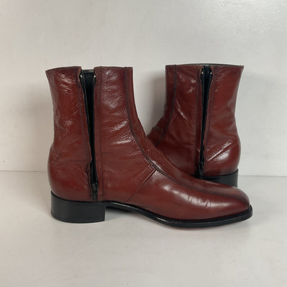 Vintage Florsheim Imperial Zipper Boots 10 D Chelsea Style