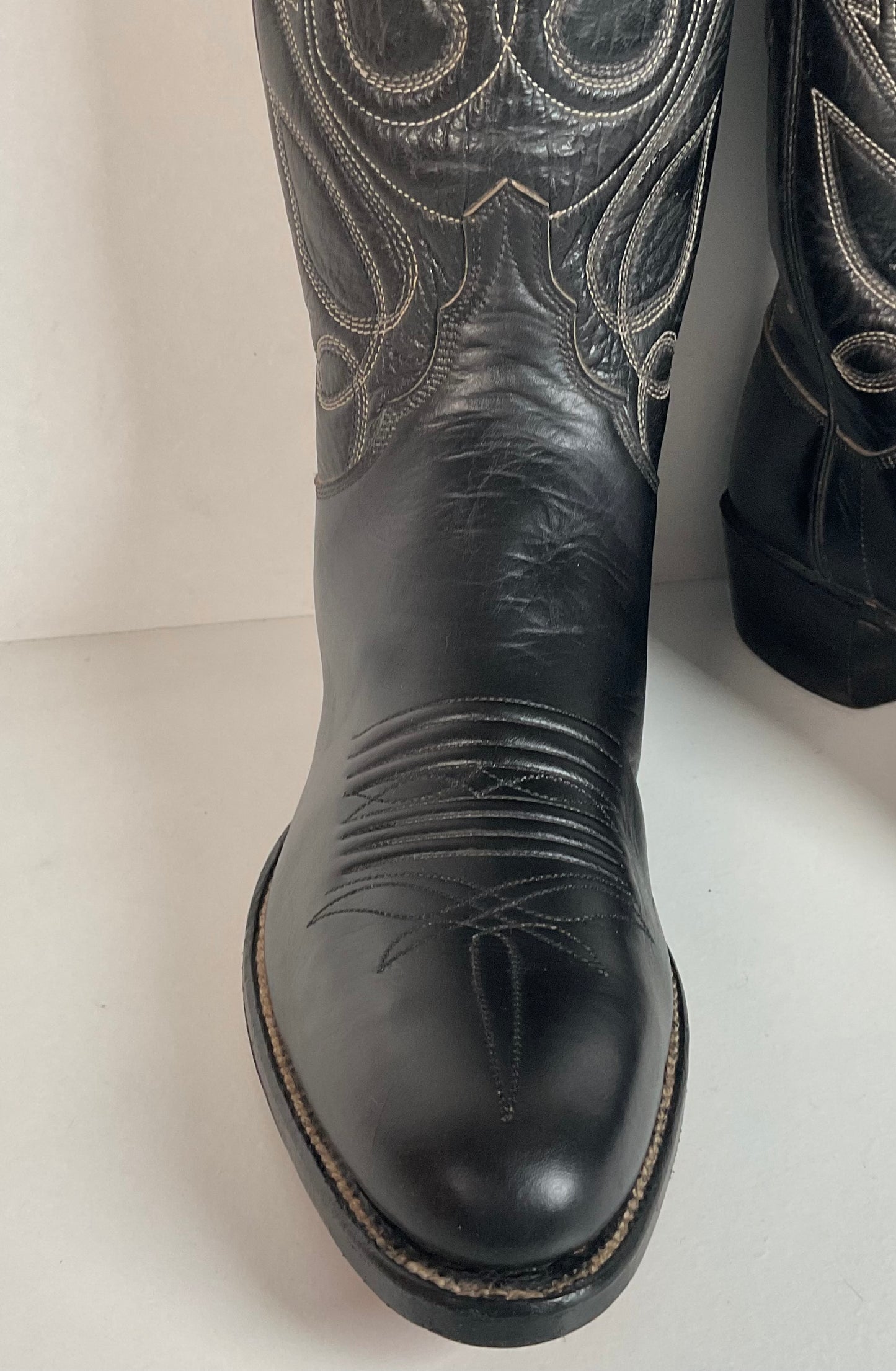 M.L. Leddy & Sons Cowgirl Boots | Black Calf | Custom | Women’s 6.5 AA