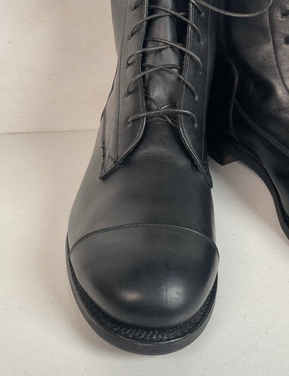 Dehner Laced Jodhpur Riding Shoe | Black Calfskin | Cap Toe | Men’s 10 E