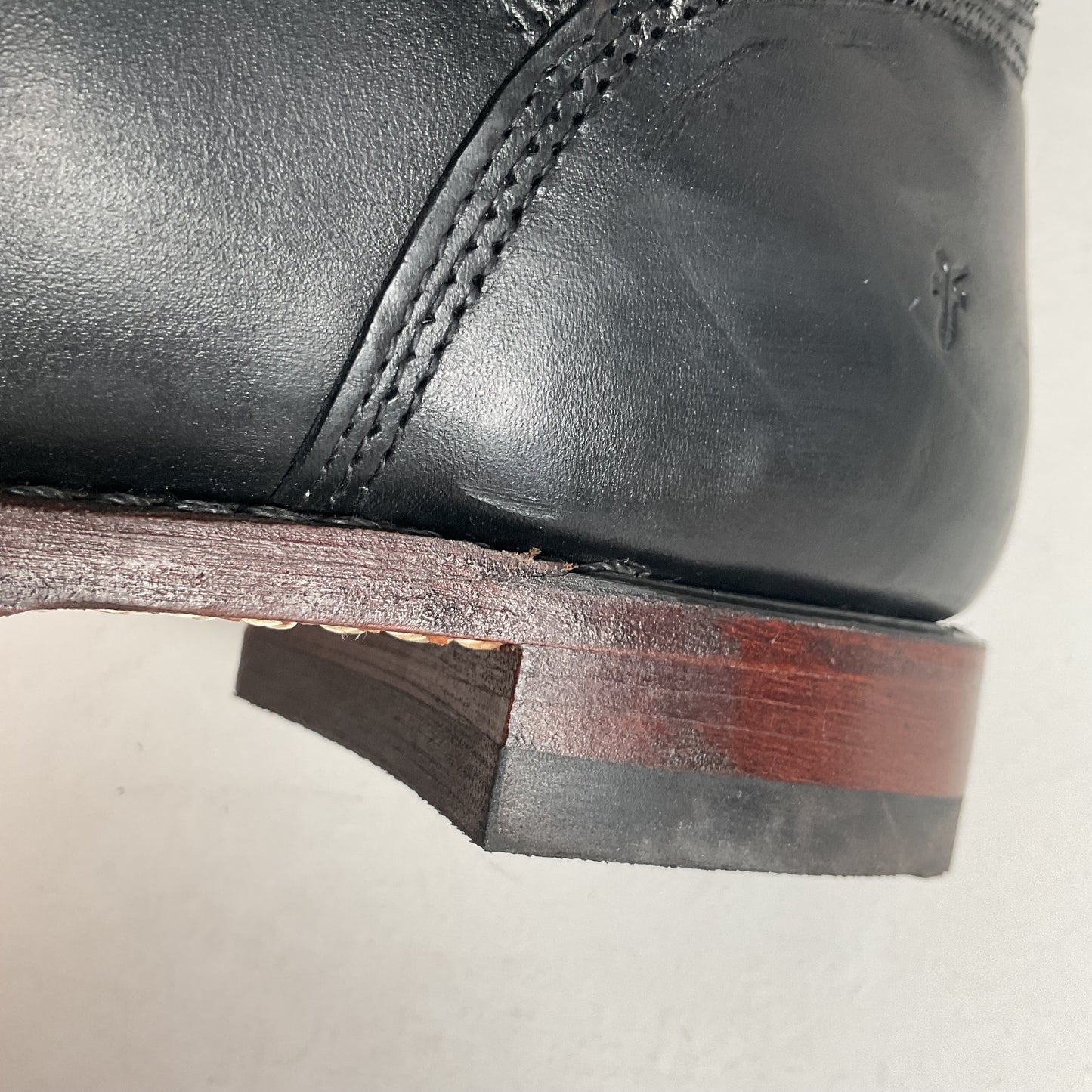 Frye John Addison Engineer Boots 11.5 M USA Made Black Calf