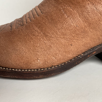 Vintage Dan Post Elk Skin Cowboy Boots | USA Made | Men’s 9.5 D