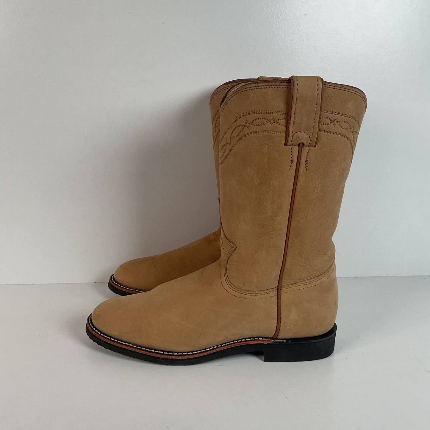 Justin Elk Skin Roper Boots | Tekno Crepe | USA Made | Women’s 7 B