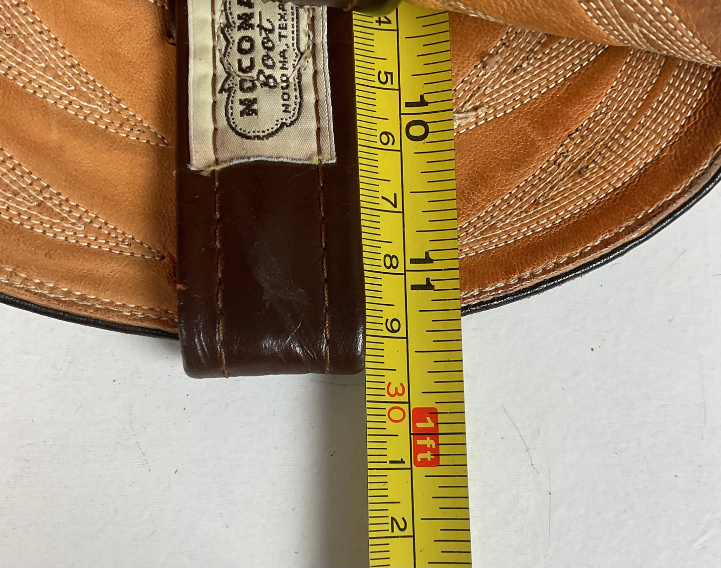 Vintage Nocona Boa Snakeskin Cowboy Boots 8 D Front Cut