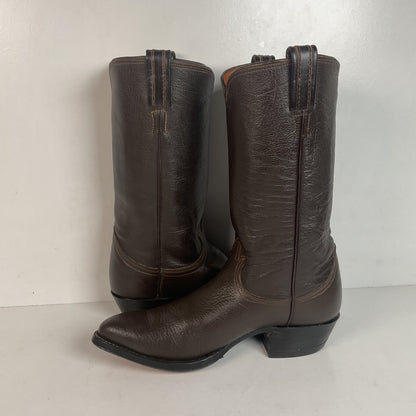 1960s Tony Lama Water Buffalo Cowboy Boots 8.5 D Gold Label Exotic