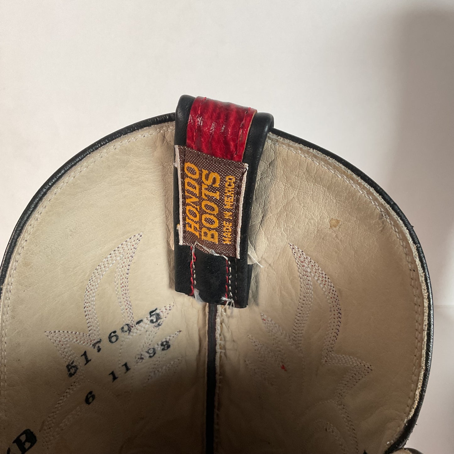 Vintage Hondo Shark Skin Cowgirl Boots 7.5 B Exotic Cherry Red