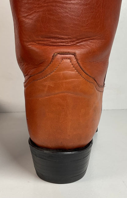 Tony Lama Classic Brown Cowboy Boots | Vibram Lug | 12 D