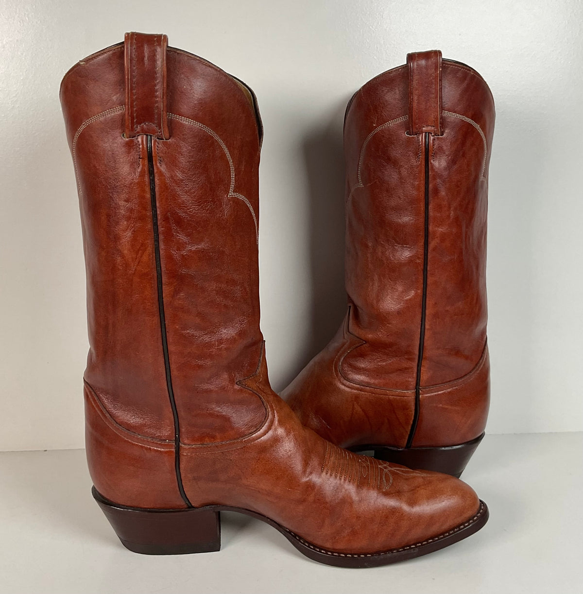 Vintage Tony Lama Chocolate Cow Cowboy Boots | Gold Label | Men’s 11 D