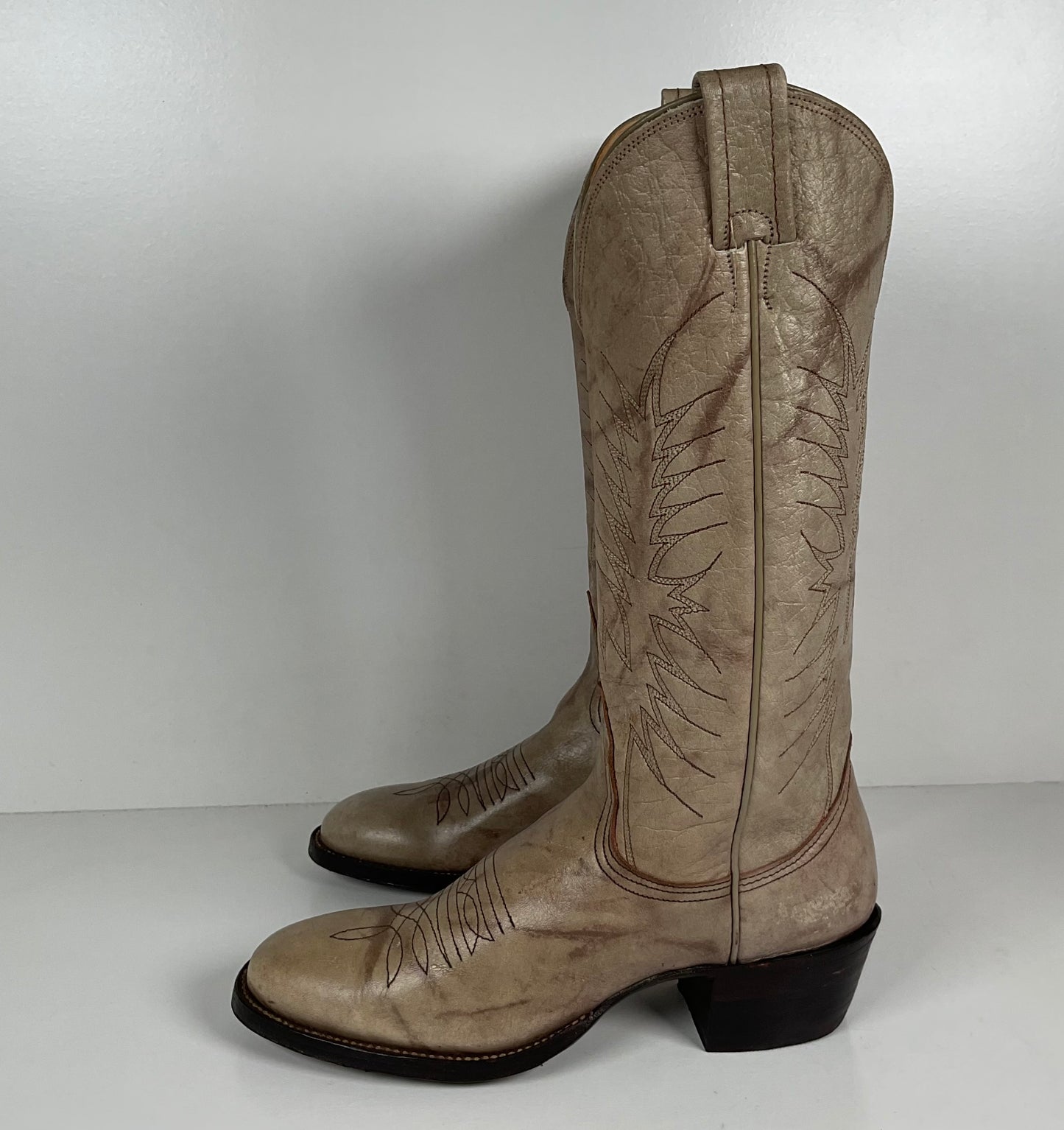 Vintage Nocona Cowgirl Boots | Marbled Grey | Men’s 6 | Women’s 7
