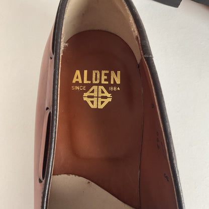 Vintage Alden Tan Calf Tassel Loafer 9 D Moc Toe Style 662 Old Logo