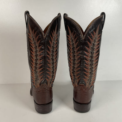 Vintage Tony Lama Teju Lizard Cowboy Boots | Gold Label | 7.5 B | Women’s 8.5