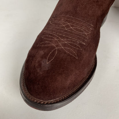 Vintage Nocona Pig Skin Suede Cowboy Boots | USA Made | Men’s 9.5 EE