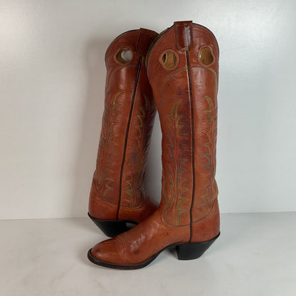Vintage Tony Lama Buckaroo Boots | Rainbow Stitched | Men’s 8 A | Women’s 9