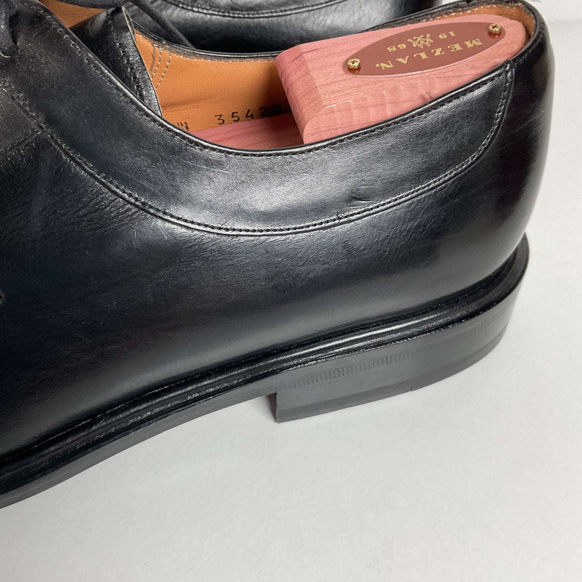 Mezlan Split-Toe Derby Shoes | Black Calfskin | Men’s 9 W
