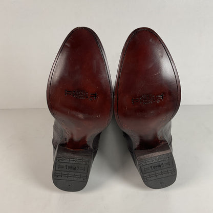 Corral Smooth Ostrich Cowboy Boots | Black Cherry | Men’s 6 EE | Women’s 7