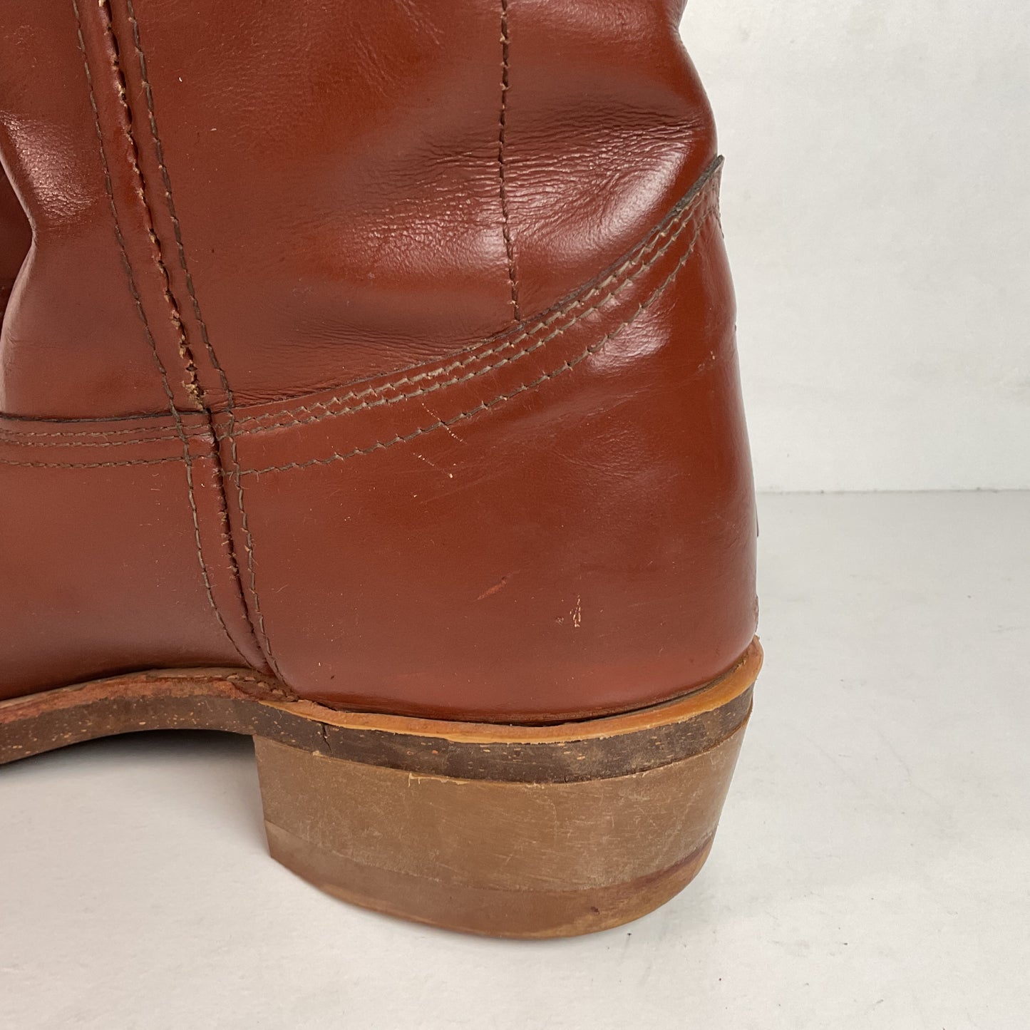 Vintage Rodeo Brand Cowboy Boots 10.5 D USA Made Chunky Campus