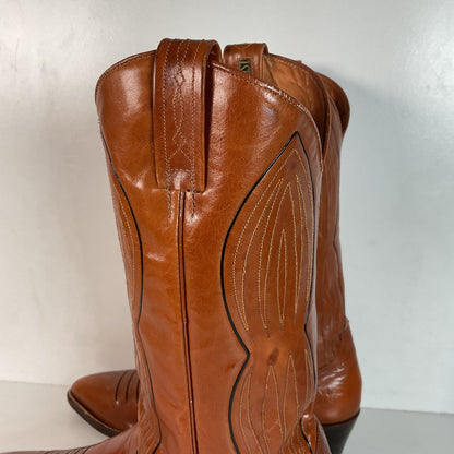 Vintage Dan Post Line Dancing Cowboy Boots 12 B Made in Spain