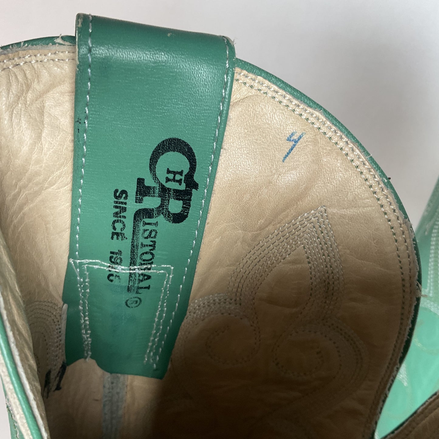 Chris Romero Tall Cowgirl Boots | Sea Foam Green | 6 M