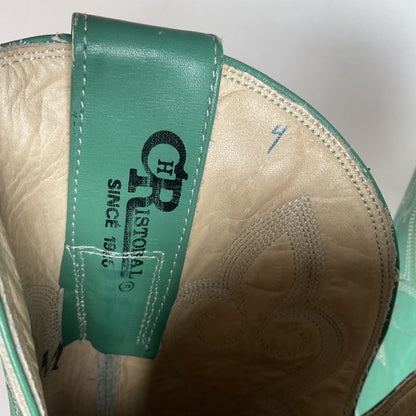 Chris Romero Tall Cowgirl Boots | Sea Foam Green | 6 M