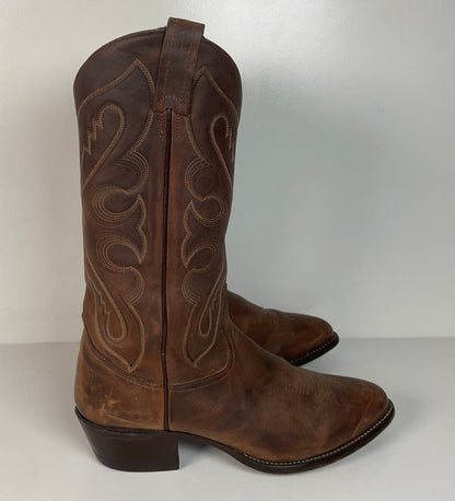 Vintage Tony Lama Cowboy Boots | Bay Apache Cowhide | Men’s 10.5 D
