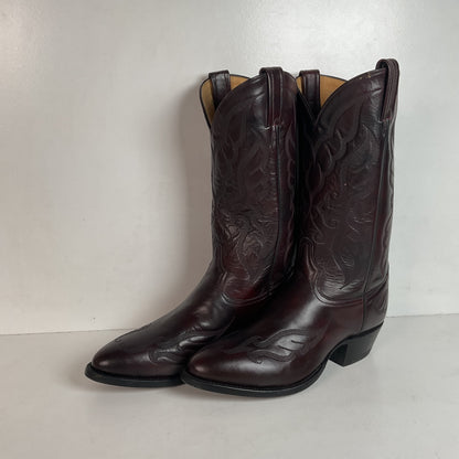Vintage Tony Lama Cowboy Boots Men’s 9.5 D Black Cherry