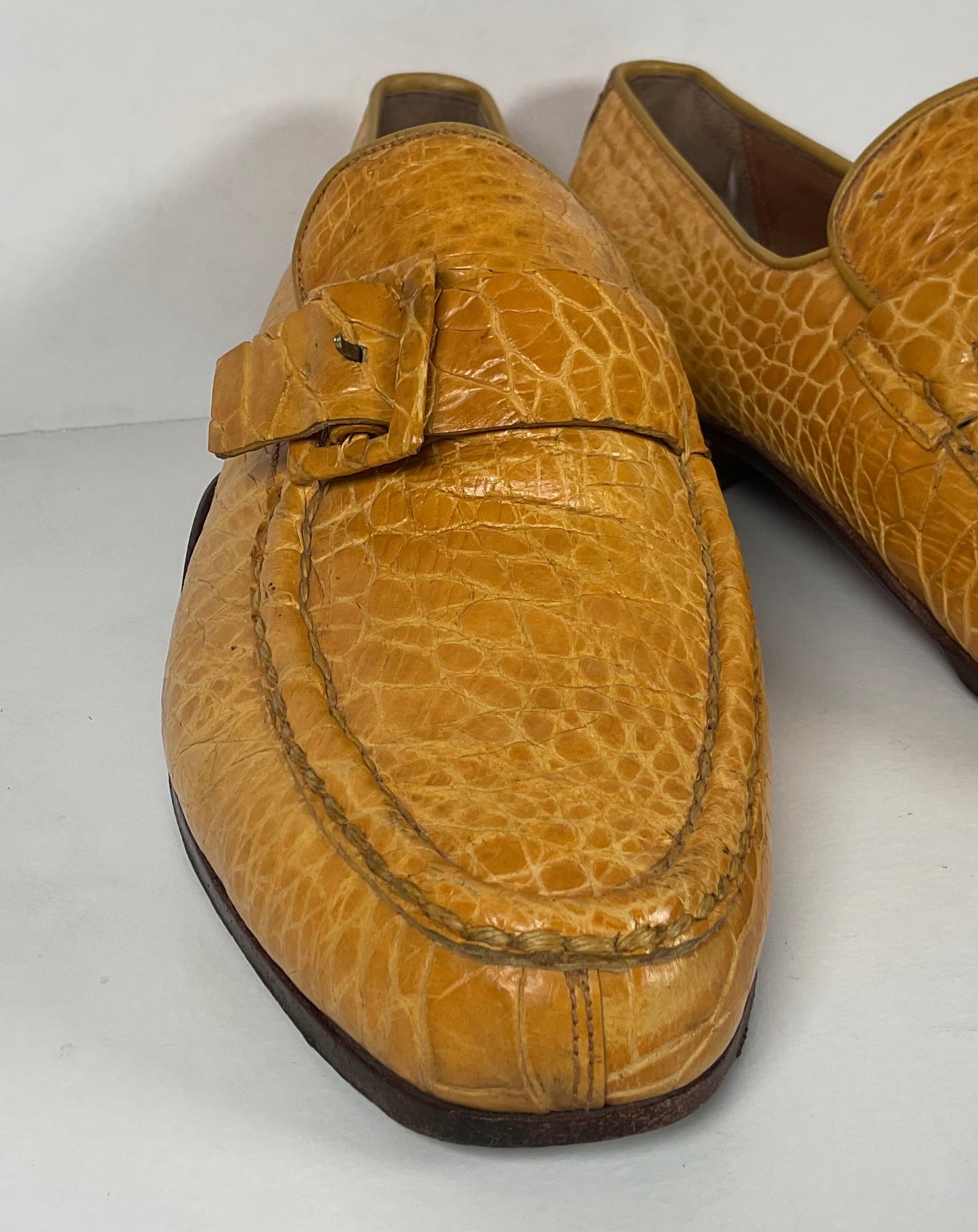Vintage Sea Turtle Loafers | Monk Strap | Yellow | Men’s 7 D