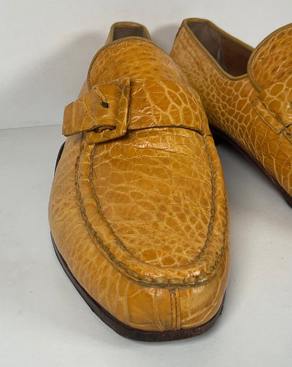 Vintage Sea Turtle Loafers | Monk Strap | Yellow | Men’s 7 D