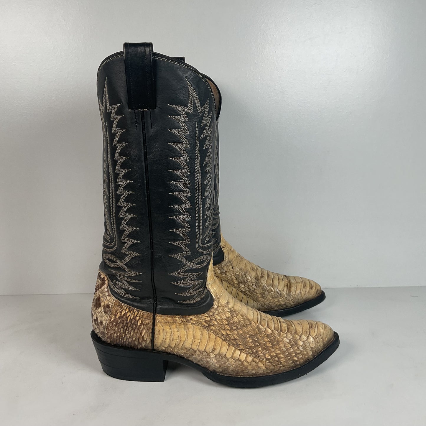 Cowtown Bias Cut Rattlesnake Cowboy Boots | Western Diamondback | Men’s 10 D