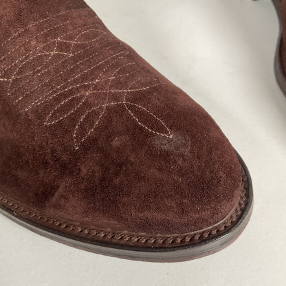 Vintage Nocona Pig Skin Suede Cowboy Boots | USA Made | Men’s 9.5 EE