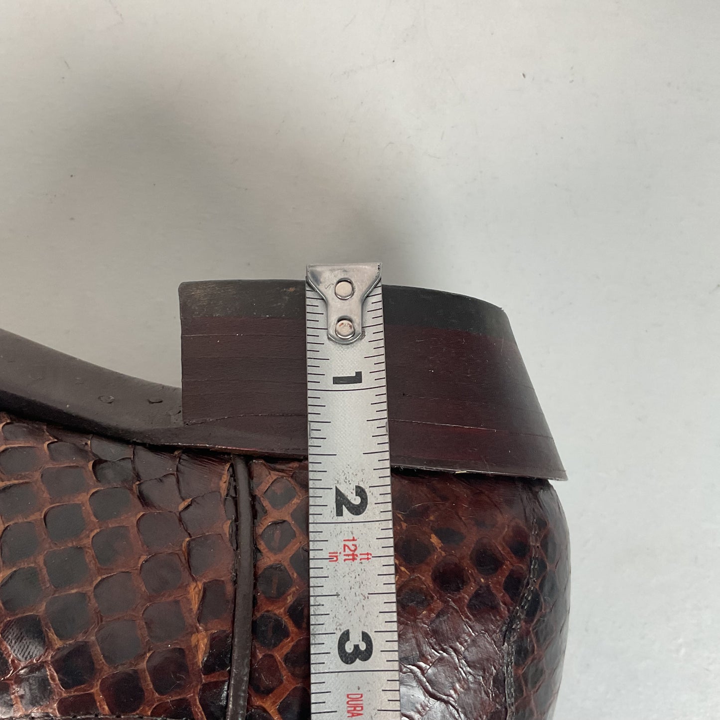 Vintage Texas Imperial Cowboy Boots 9.5 D Python Snakeskin Back Cut