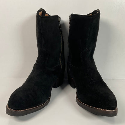 Bed Stu’s Santa Rosa Brand Cowboy Boots 11.5 Rough Out Suede Midnight Black