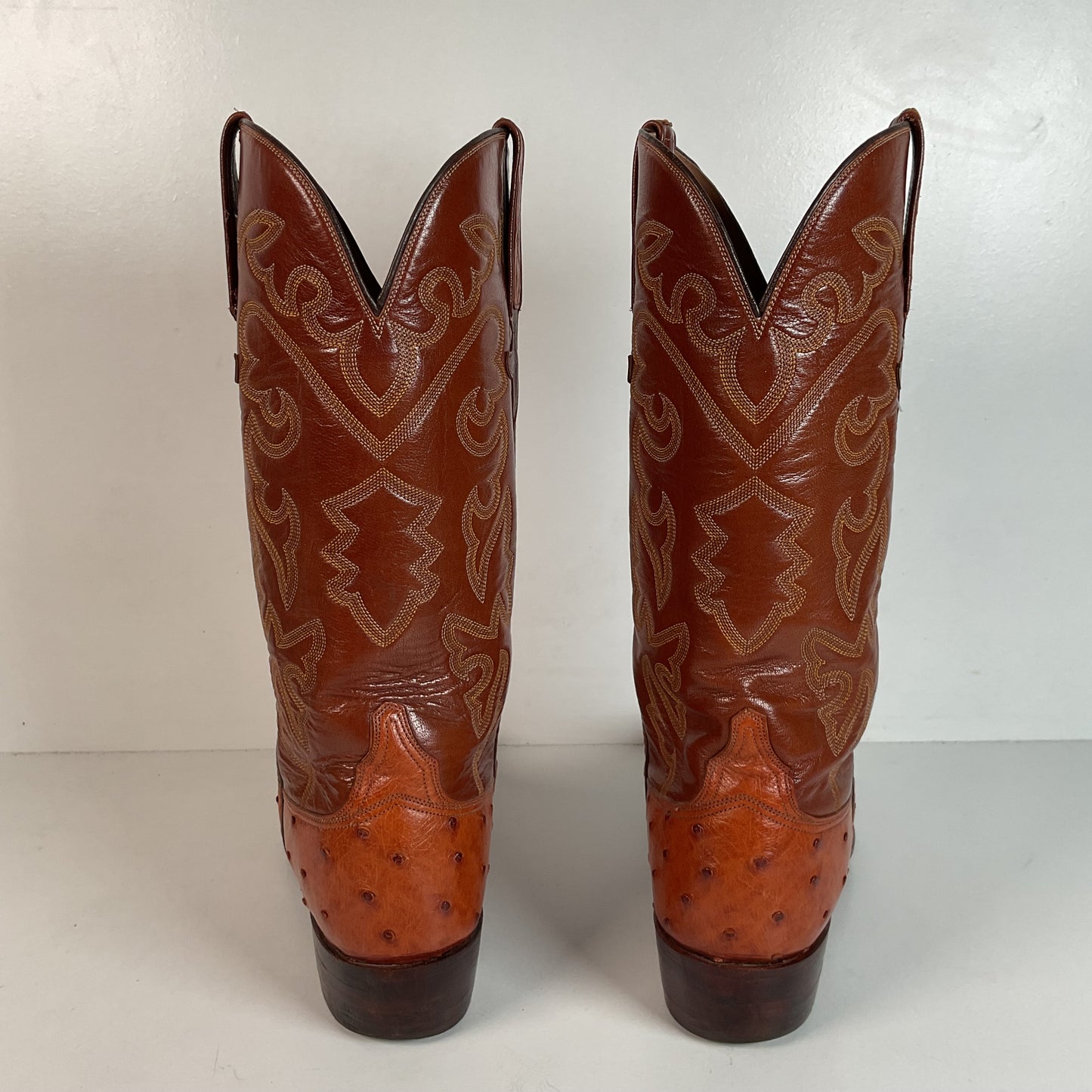 Lucchese San Antonio Ostrich Quill Cowboy Boots Men’s 9.5 B | Women’s 10.5