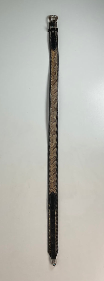 Custom Timber Rattlesnake Cowboy Belt |Canebrake | Braided | Snake Skin