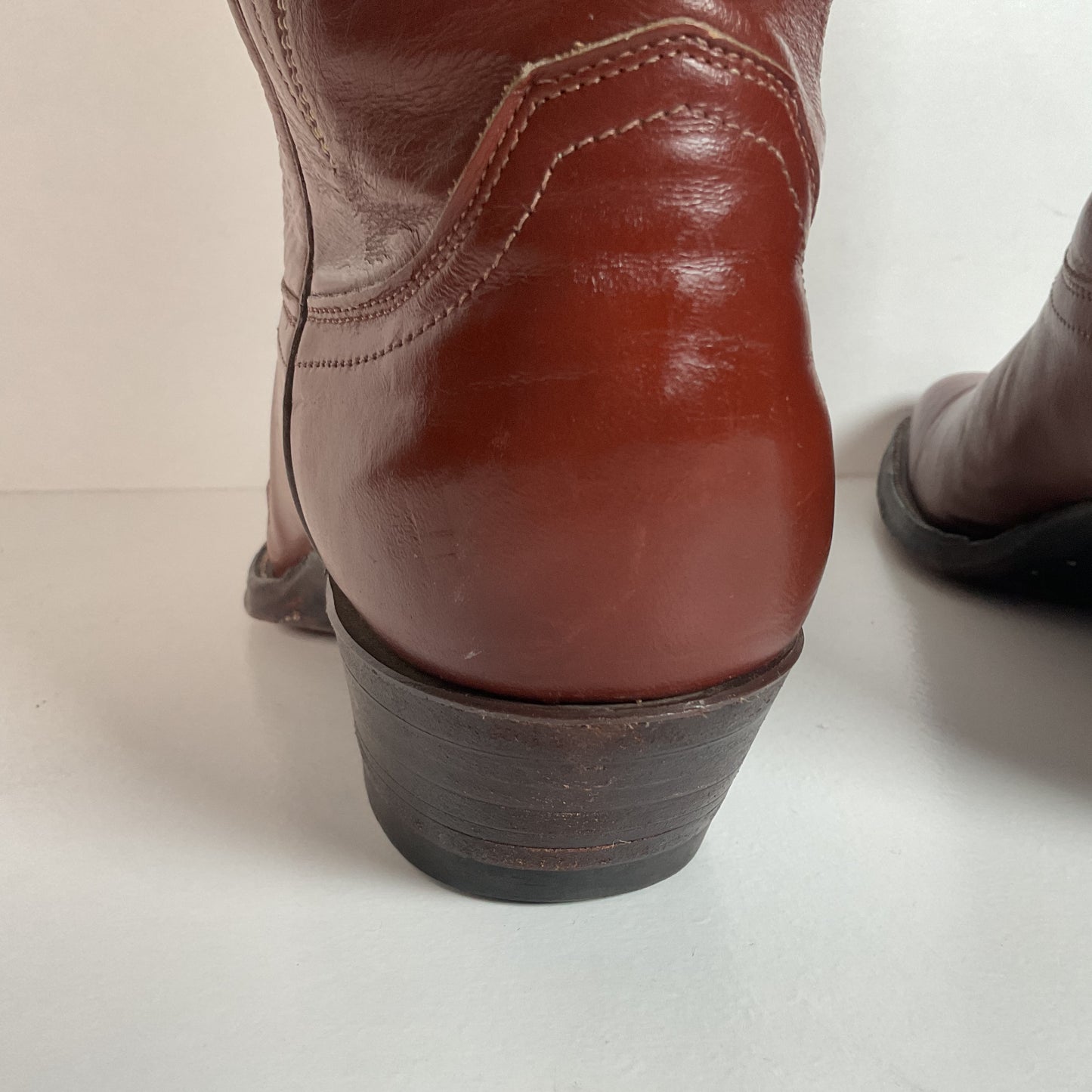 1970s Justin Butterfly Cowgirl Boots | Snakeskin Inlay | USA Made | 6.5 C