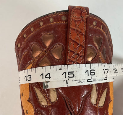 Cuadra Alligator Tail Cowgirl Boots | Butterfly Inlay | Men’s 7 | Women’s 8