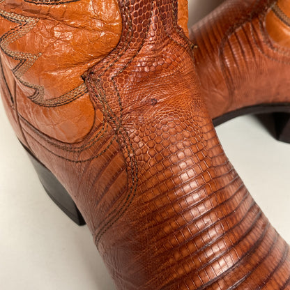 Vintage Dan Post Teju Lizard Cowboy Boots | USA Made | Men’s 10.5