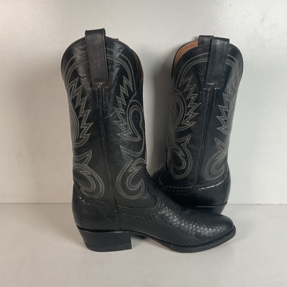 Exotic Black Cobra Snakeskin Cowboy Boots Mexico 28.5 E | US Men’s 10.5