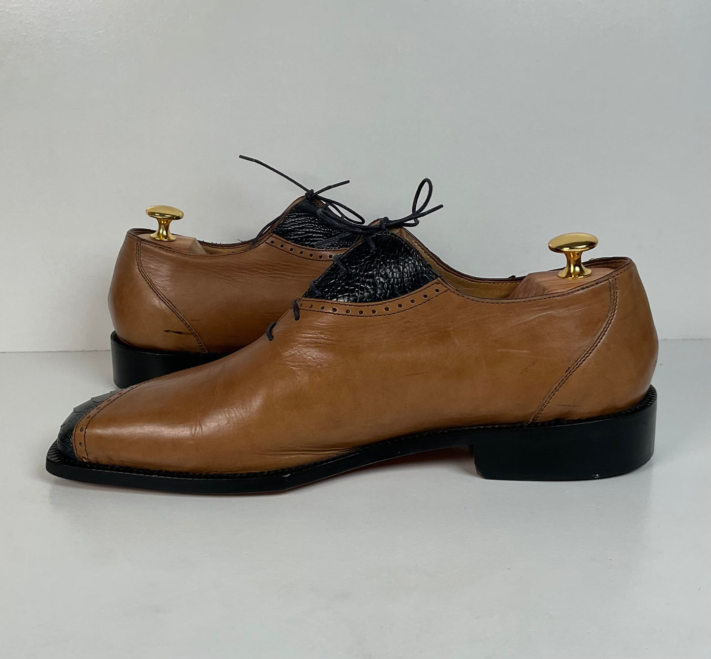 Belvedere Ostrich Leg Oxford Shoes | Split Toe | Exotic | Men’s 10 M