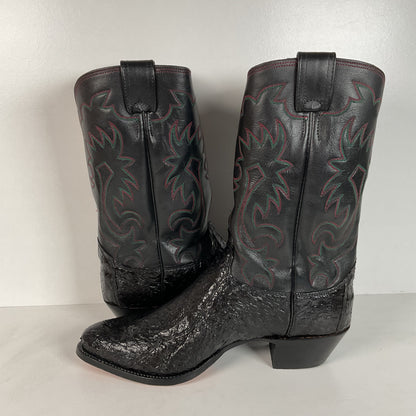 Vintage Olathe Sea Bass Cowboy Boots | Exotic | USA Made | 13 EE