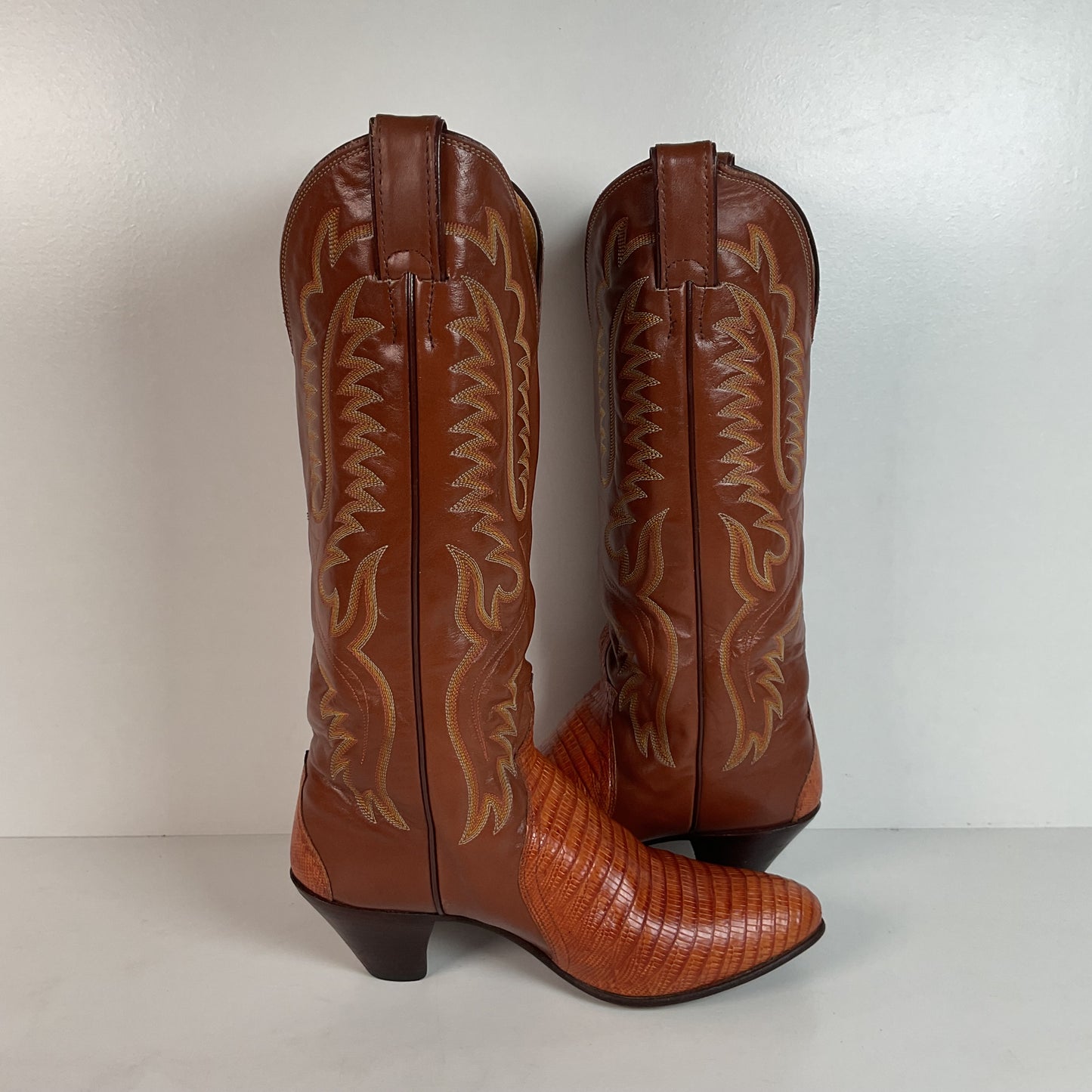 Vintage Justin Teju Lizard Cowgirl Boots | USA Made | Women’s 8 B