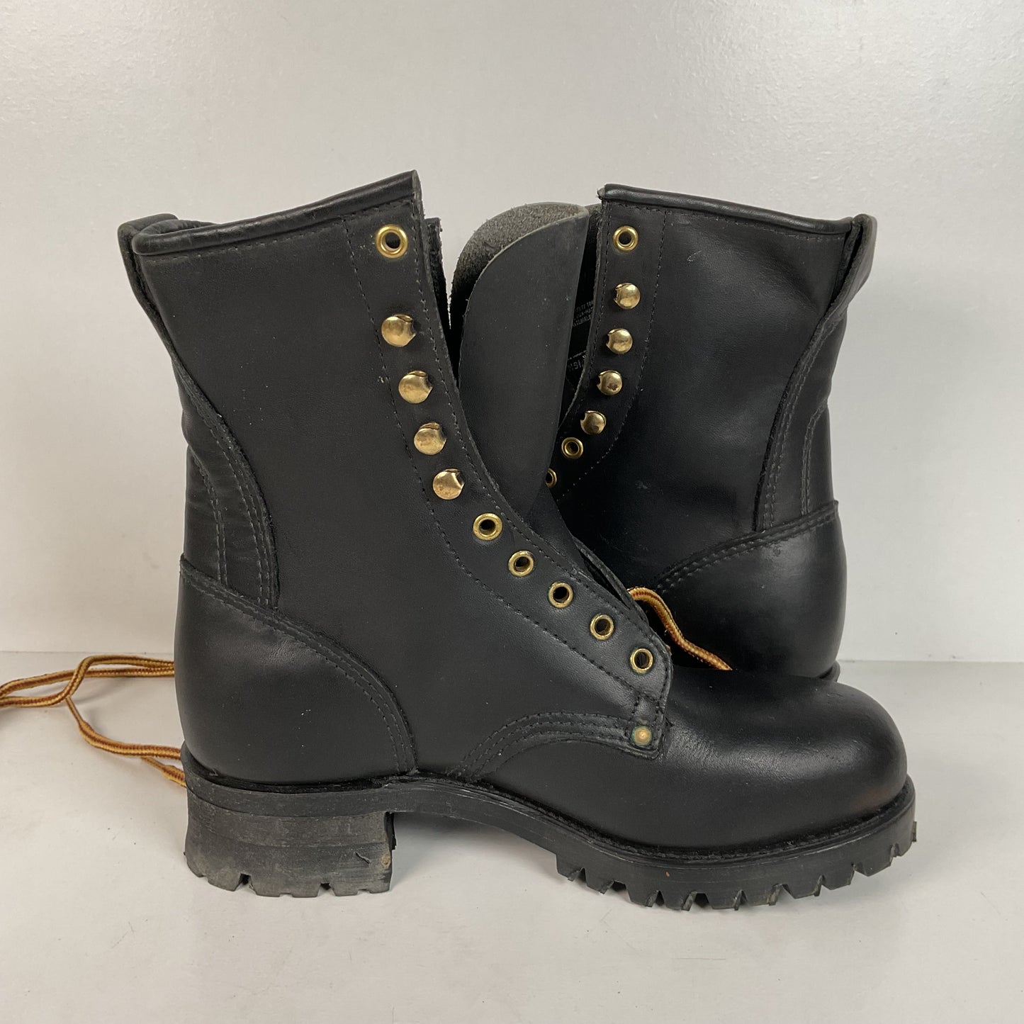 Vintage Steel Toe Logger Boots | USA Made | 1970s-1980s | Men’s 7.5 E