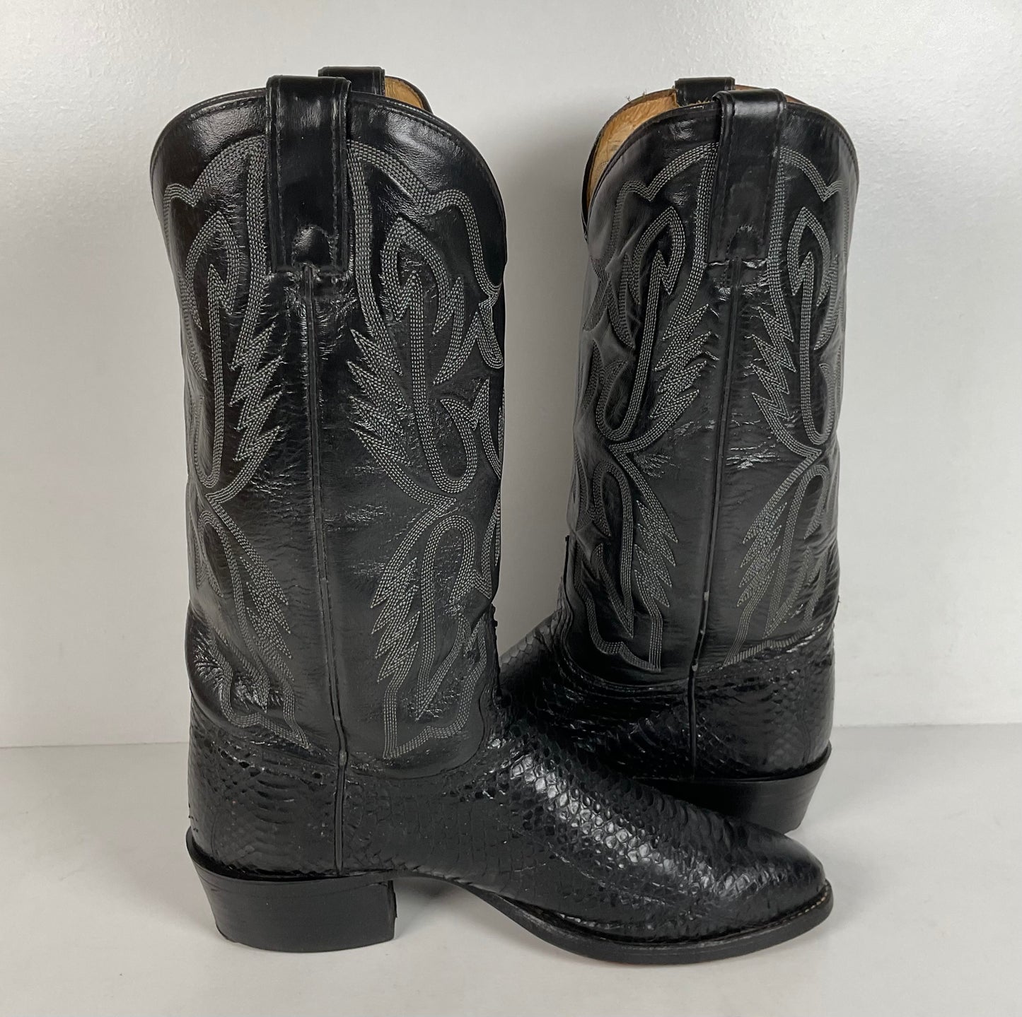 Texas Imperial Snakeskin Cowboy Boots | USA Made | Python | Set of (2) | 9.5 D